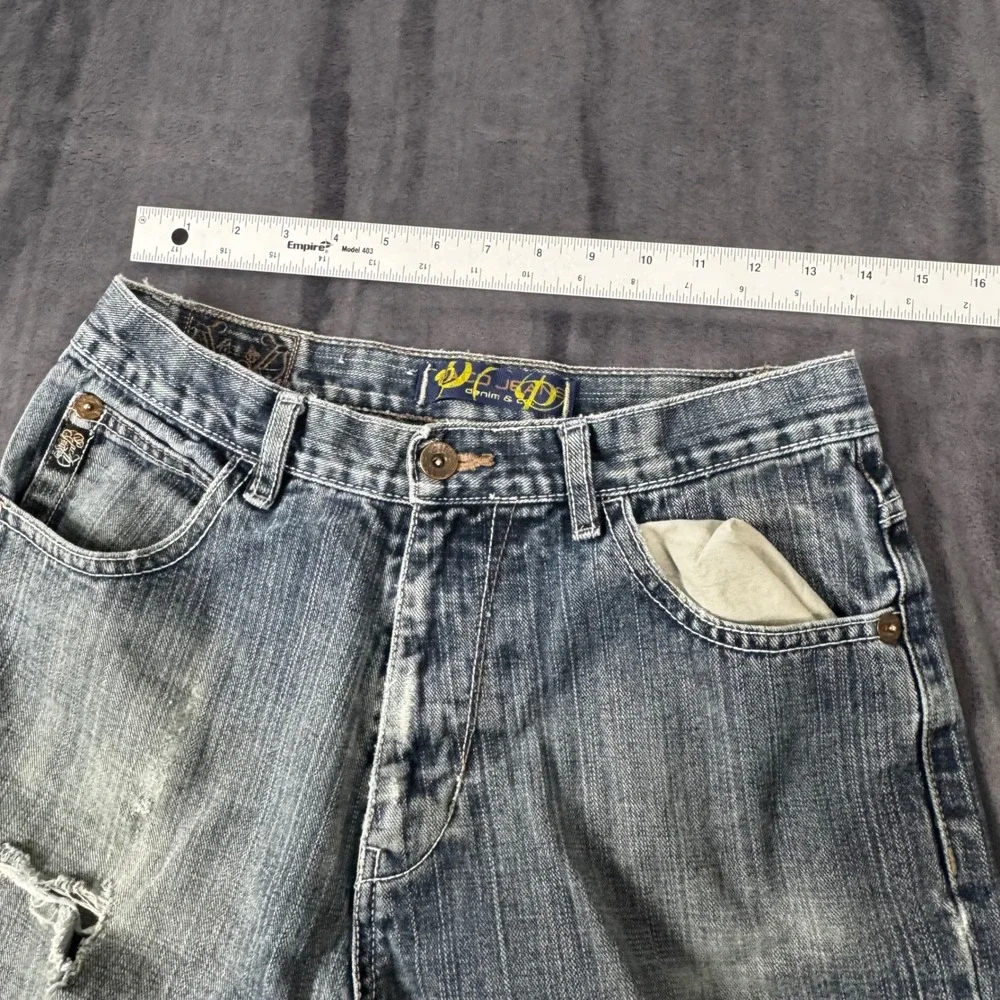 P.D. Jeans Denim Pants Boys Size 18 Blue Straight Leg Distressed Medium Wash
